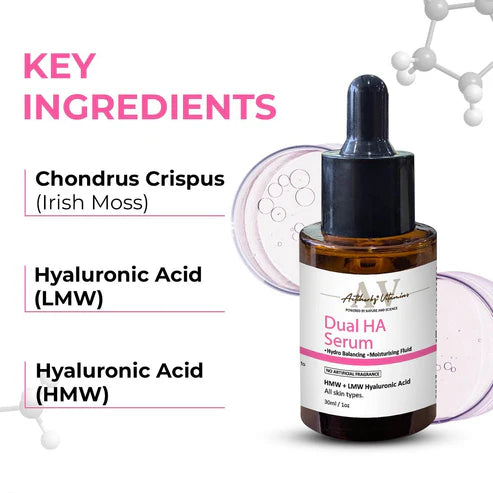 Dual Hyaluronic Acid Face Serum For Plum Youthful Skin, Hydrating Face Serum For Fine lines, 30ml