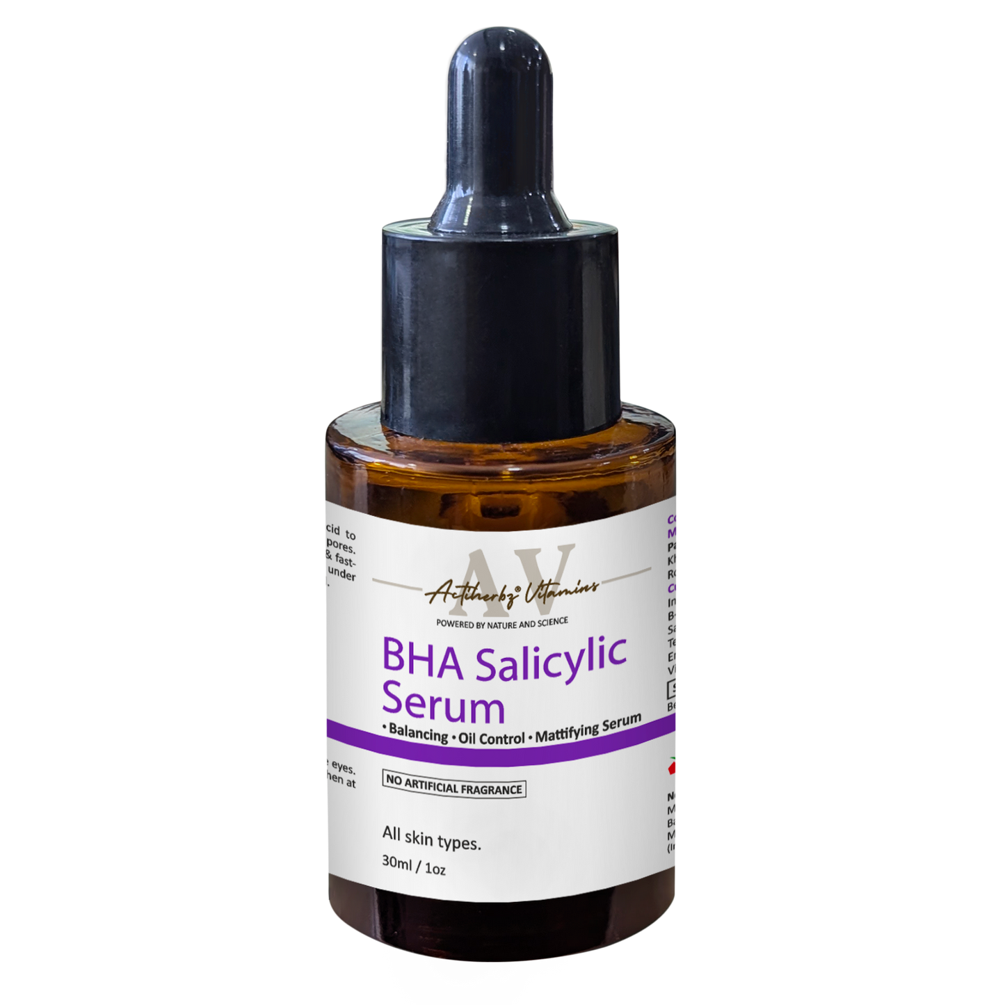 BHA Salicylic Serum For Oil Control - 30ml | Face Serum for Oily skin, Spot Marks and Deep Hydration | For All Type Skin
